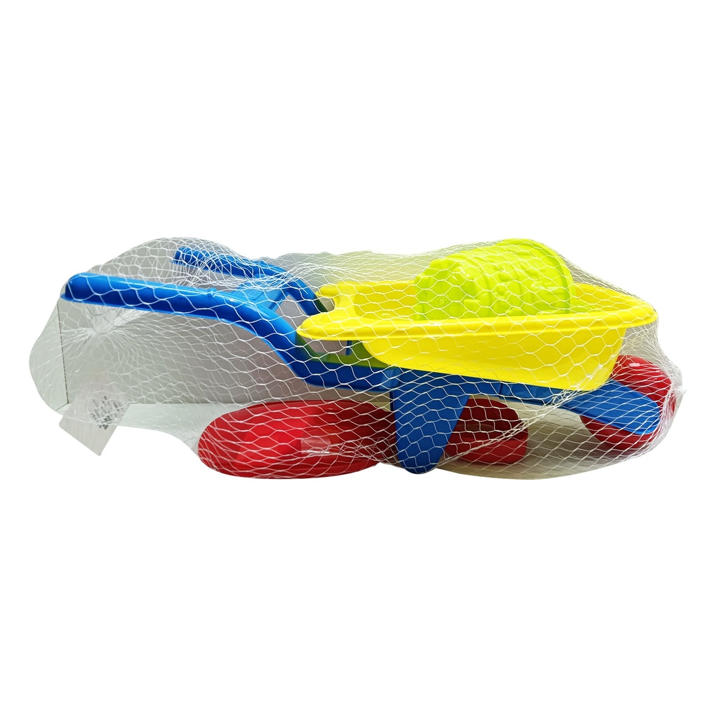 Juego de playa, carretilla de plástico, 6 piezas, en red