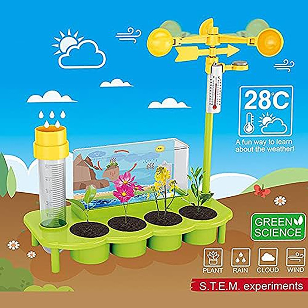 Juego de ciencia estación meteorológica, en caja