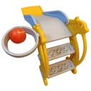 Tobogán de plástico con aro de basket, 2 colores