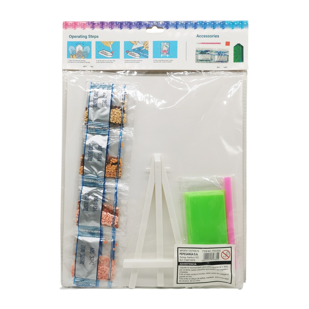 Cuentas diamantes de acrílico para colorear láminas, en bolsa, varios diseños