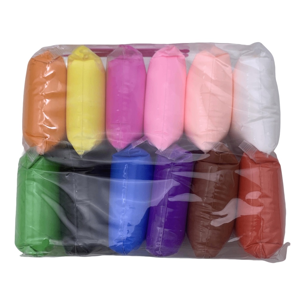 Masa para modelar soft, x12 rollos de 38gr