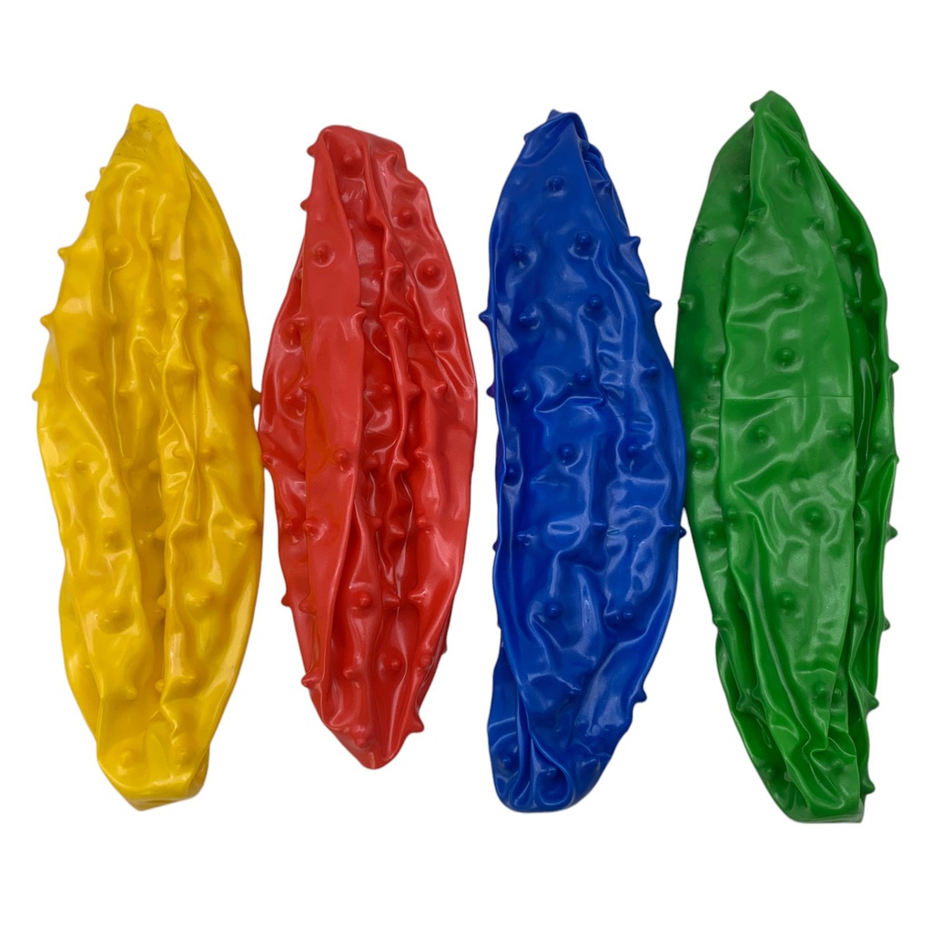 Pelota de goma para ejercicio, 20cm, con pinchos PACK x12, varios colores