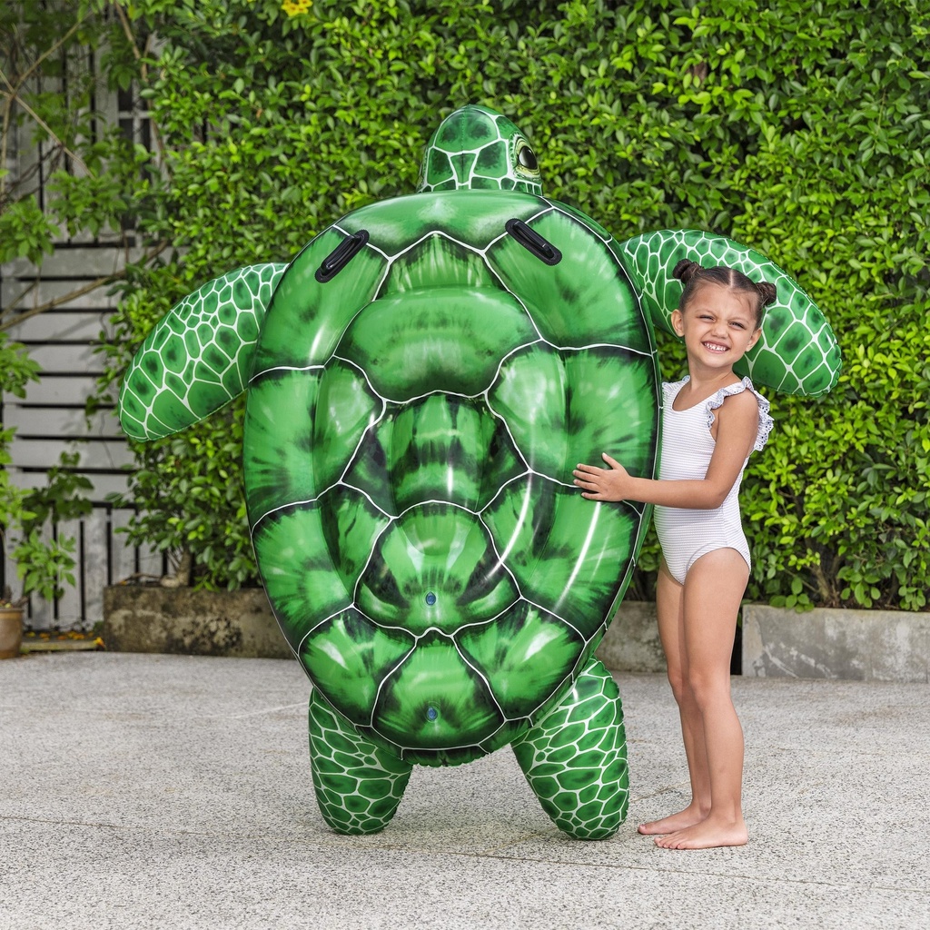 Inflable flotador, tortuga con agarres, Bestway en caja