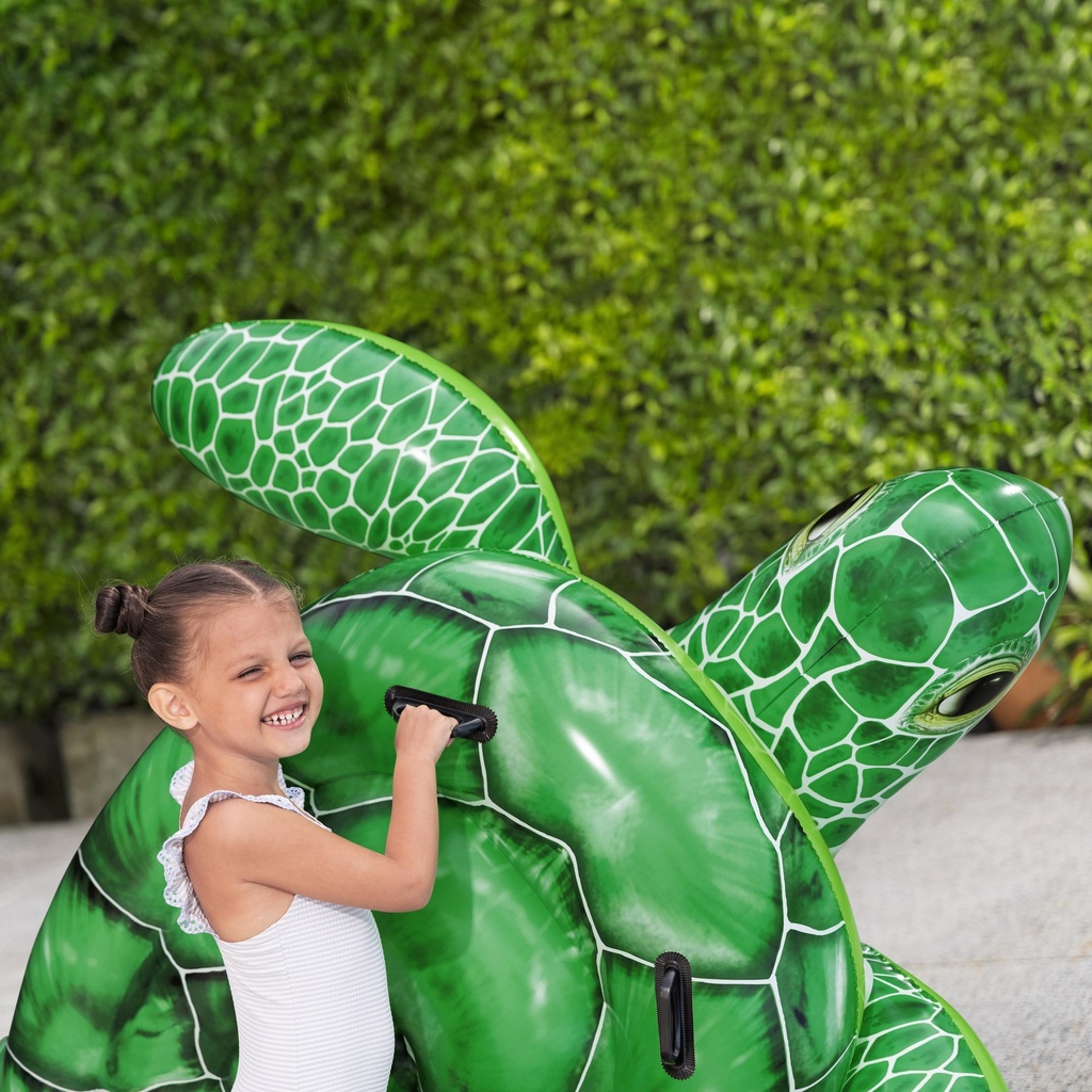 Inflable flotador, tortuga con agarres, Bestway en caja