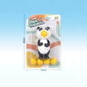 Lanza pelotas con 4 pelotas, panda, en blister
