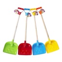 Juego para playa, pala, mango de madera, varios colores