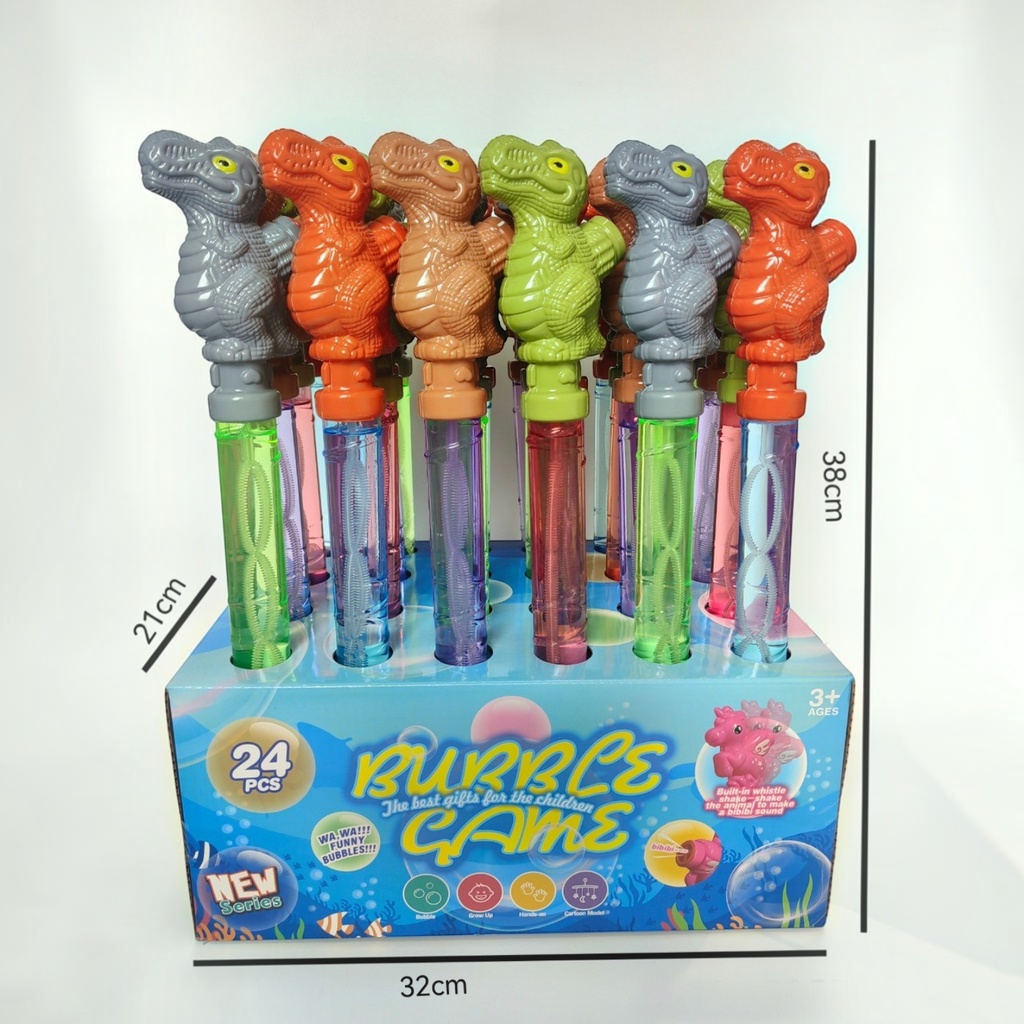Pompero burbujero, dinosaurios, CAJA x24