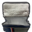 Bolso lunchera de poliéster, aislante térmico, con asa y correa, varios colores