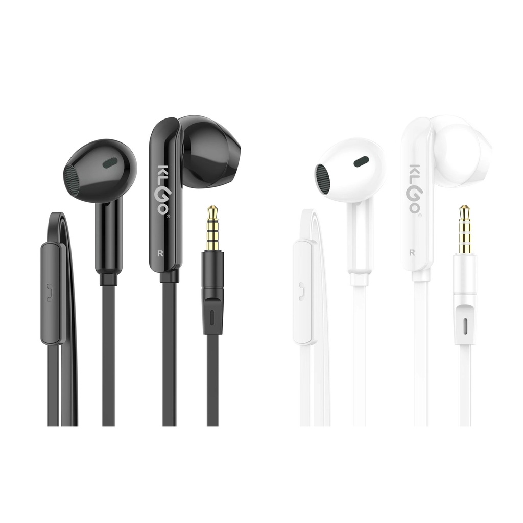 Auriculares con cable auxiliar 3.5mm, varios colores, KLGO en caja