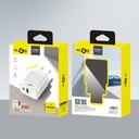 Cargador con entrada USB-A y USB-C, KLGO en caja