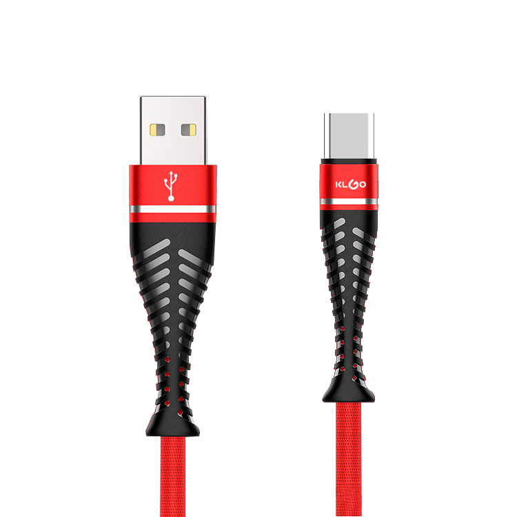 Cable USB-C reforzado 1m, KLGO varios colores, en caja