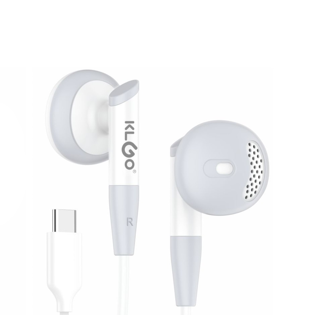 Auriculares con cable con salida C, KLGO en caja 2 colores