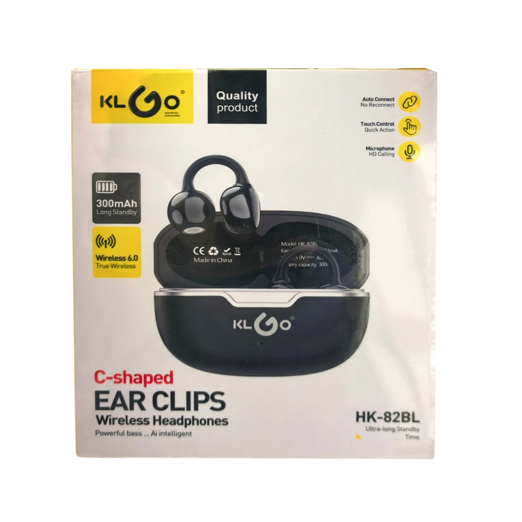 Auriculares inalámbricos Bluetooth, con cargador, varios colores, KLGO, en caja