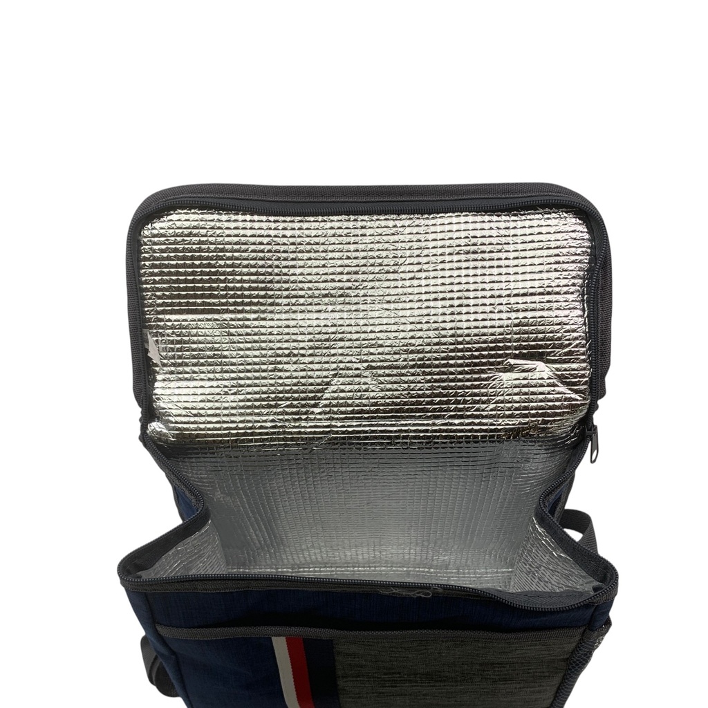 Bolso lunchera de poliéster, aislante térmico, con asa y correa, varios colores