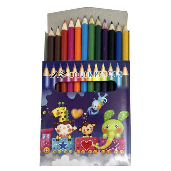 [E0335] Lápices 12 colores cortos, PACK x12