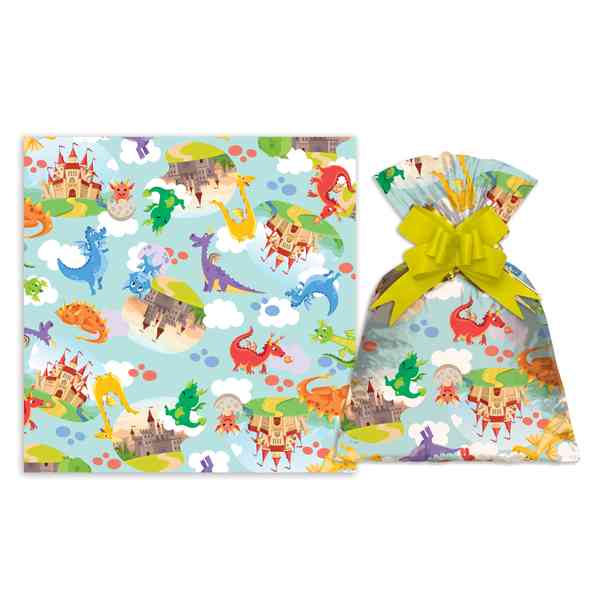 [G3164I] Bolsa de regalo perlado infantil mediano PACKx50