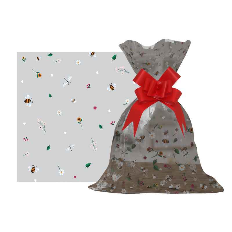 Bolsa de regalo transparente con diseño, chica PACKx50