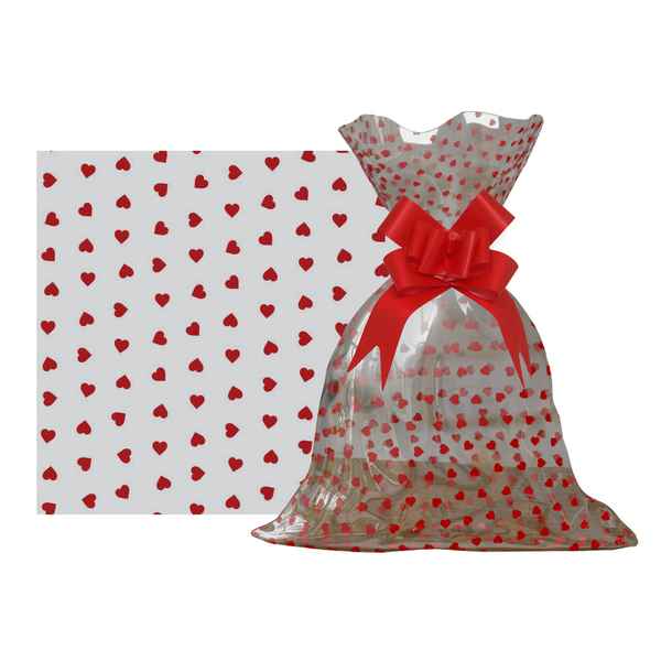 Bolsa de regalo transparente con diseño, mediana PACKx50