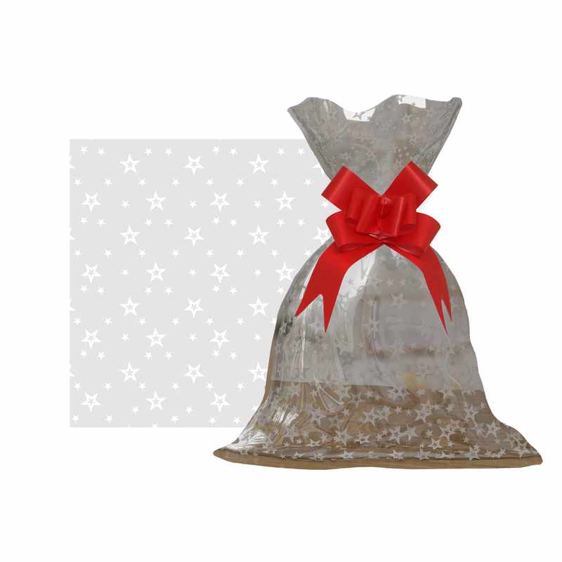 Bolsa de regalo transparente con diseño, mediana PACKx50