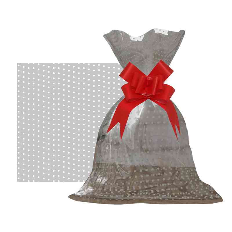 Bolsa de regalo transparente con diseño, mediana PACKx50