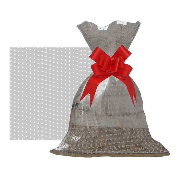 [G3171I] Bolsa de regalo transparente con diseño, grande PACKx50
