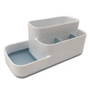 Organizador de plástico, 3 divisiones en caja