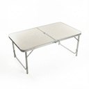Mesa de aluminio plegable, con asa en caja