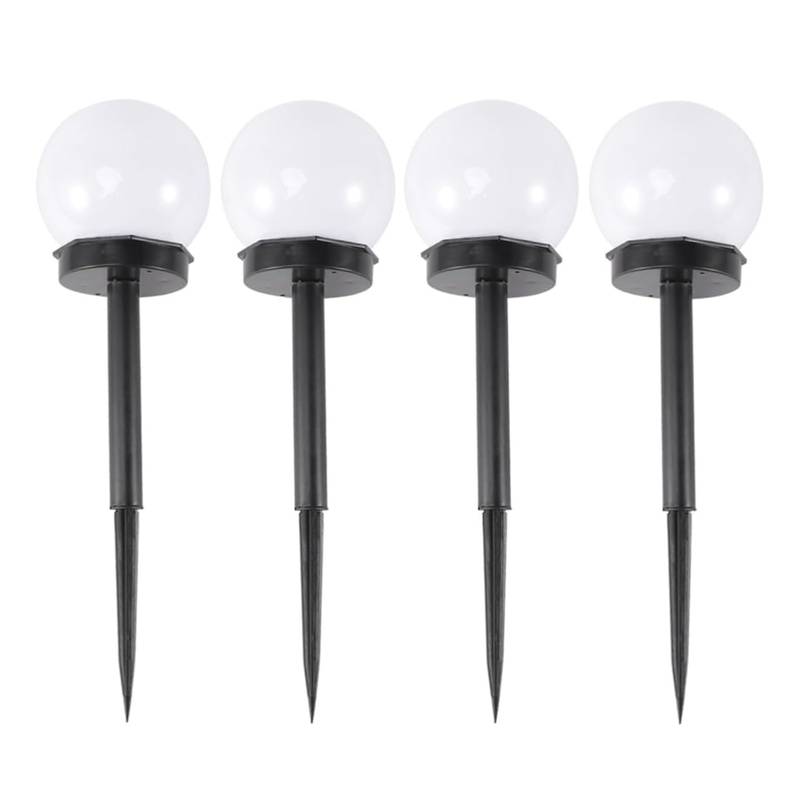 [G3210] Lámpara led blanca pincho para jardín, recarga solar, CAJA x4