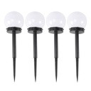 Lámpara led blanca pincho para jardín, recarga solar, CAJA x4