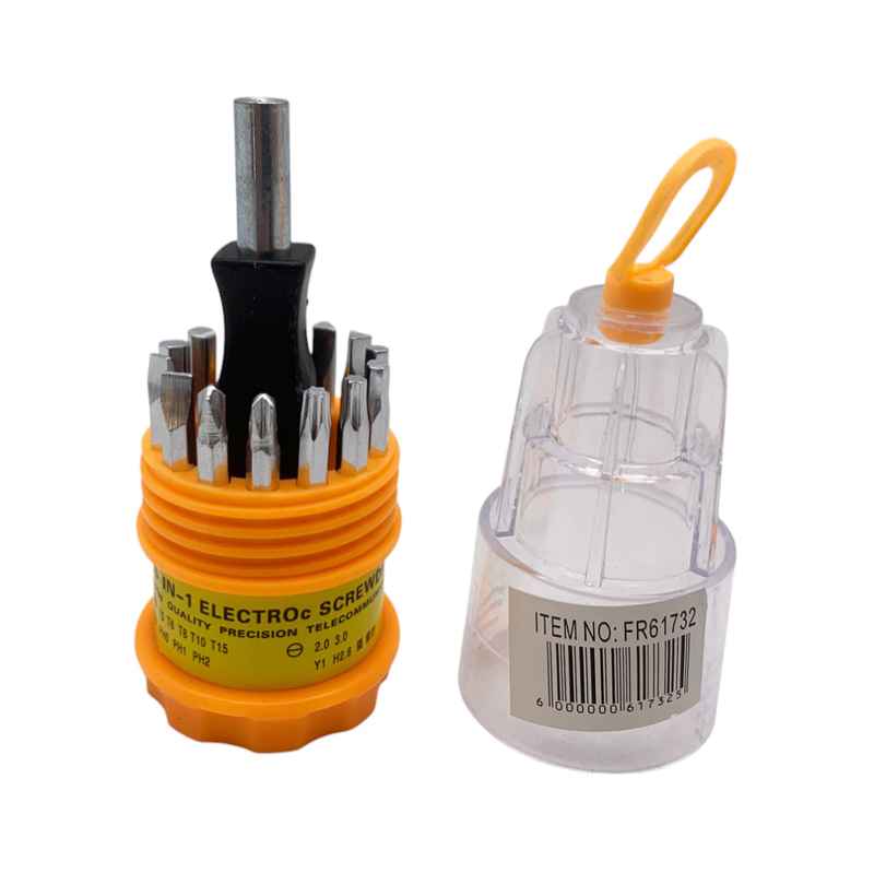 [G3213] Destornillador cricket con 14 puntas, en estuche