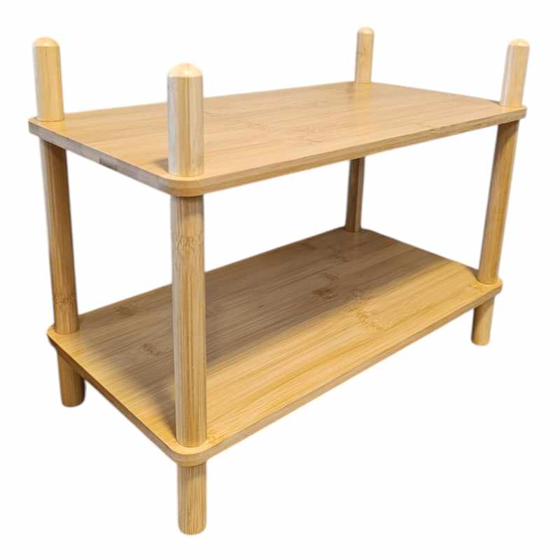 Mueble estantería de bambú 2 estantes, para apoyar, en caja