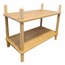 Mueble estantería de bambú 2 estantes, para apoyar, en caja