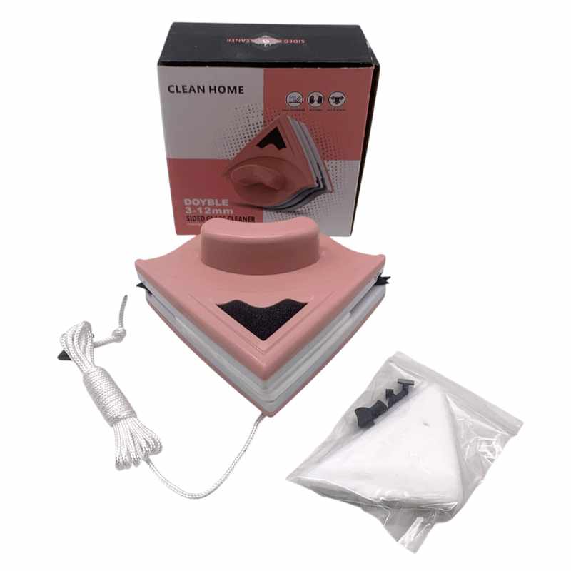 [G3241] Limpiavidrios magnético con imán potente, de 3 a 12mm con cuerda y repuestos en caja