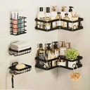 Organizador esquinero para baño, de metal autoadhesivo, 5 piezas, en caja