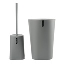 Cepillo para WC con papelera, de plástico, GRIS, Berlina Home, en caja
