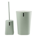 Cepillo para WC con papelera, de plástico, VERDE CLARO, Berlina Home, en caja