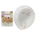 Globo x4 con confetti, en bolsa