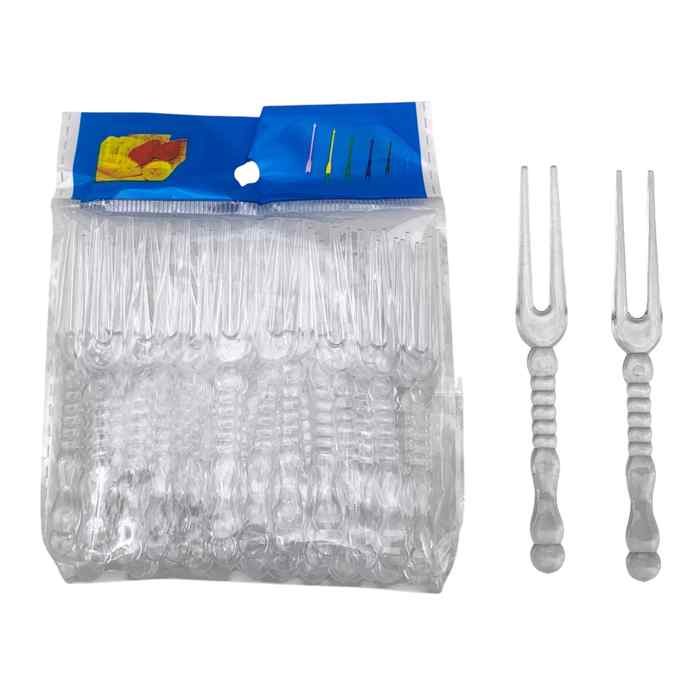 Descartable, pincho mini para copetín de plástico, bolsa x50