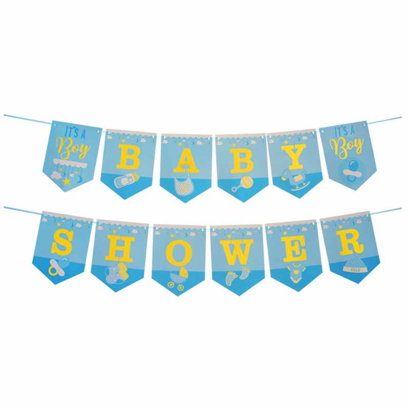 [G3308CL] Cartel Baby shower, CELESTE, en bolsa