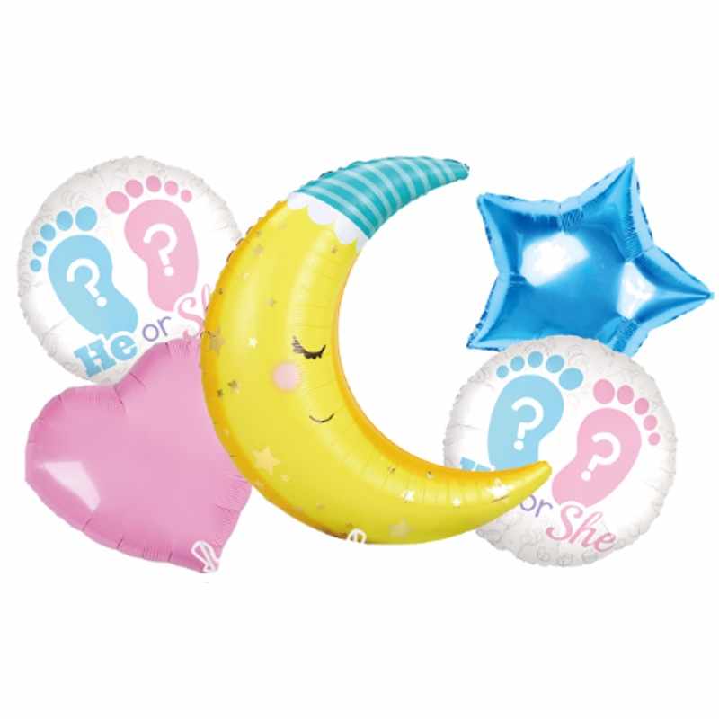 [G3309] Globos diseños baby shower, x5, en bolsa