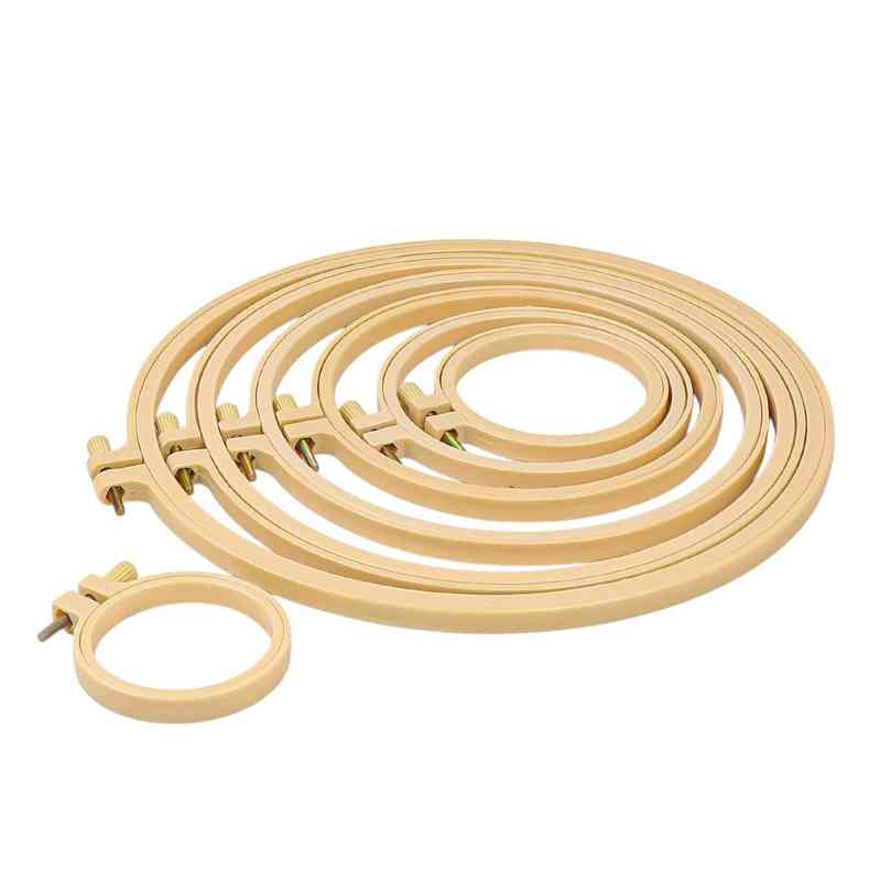 [G3314] Bastidor para bordado de plástico, distintos tamaños, PACK x7