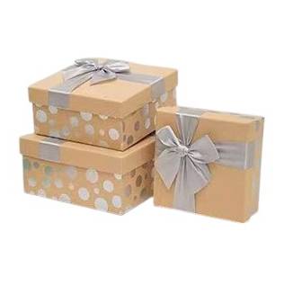 [G3318] Cajas de regalo forradas, set x3