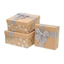 Cajas de regalo forradas, set x3
