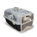 Caja transportadora de mascotas Nº2 con asa, de plástico, GRIS, FURACAO