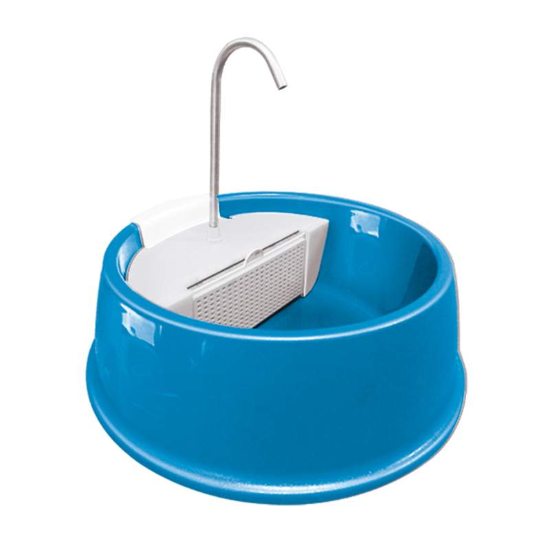 [G3328] Bebedero para mascotas, 1.5L de plástico con filtro de carbón y bomba de presión 220v, en caja, AZUL, FURACAO
