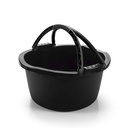 Palangana de plástico con 2 asas 14L, NEGRO