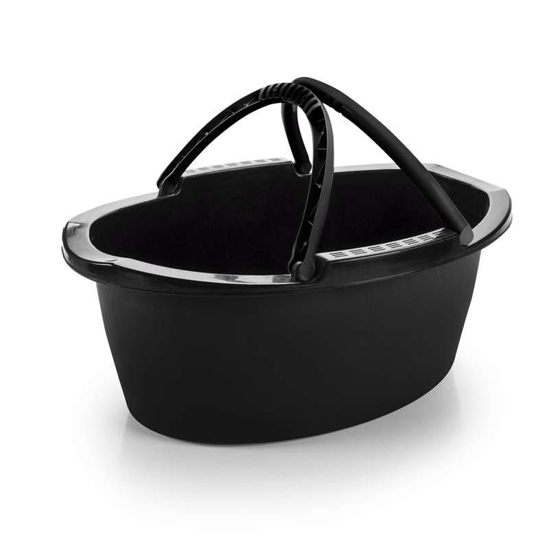 [G3388] Palangana de plástico con 2 asas 16L, NEGRO