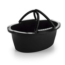 Palangana de plástico con 2 asas 16L, NEGRO