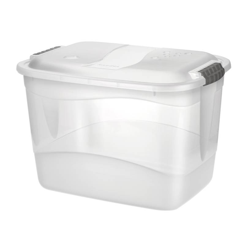 [G3405] Caja organizadora de plástico con tapa 20L, transparente