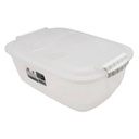 Caja organizadora de plástico con tapa 6L, transparente